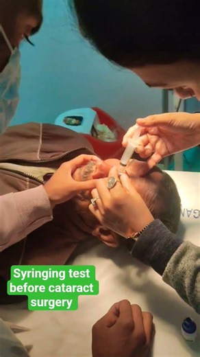 why do we do syringing test?#medicaleducation #cataract #syringe #shorts #eyesurgery #clincial