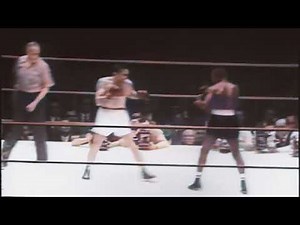 Carmen Basilio vs Johnny Saxton 1 - 1956 Fight Highlights Colorized