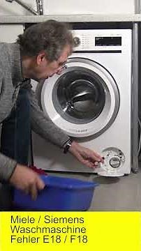 Fixing washing machine error E18 (Siemens/Miele) | Not draining? Clean the pump