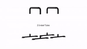 Outdoor Basic 2-in-1 Adjustable Dip Bar Station - Heavy Duty Parallel Bars with Connecting Parts, Extra Tall & Thickened Steel Design for Home Gym, Calisthenics & Strength Training (Dip Bar Pro Max)