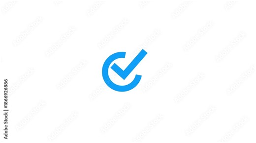 Checkbox list animation. Accepted tick mark icon animation. Success check mark animation.