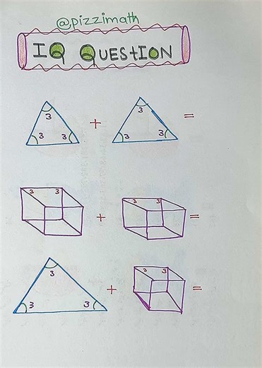 IQ Question | IQ Test | Comment Answer | Brain Test #simplemath #mathsolution #iqtest #easymath #mathtrick Math Hacks | Math Ideas | Math tutorial | Math problems | How to Solve Math Problems | Math puzzles | IQ Question with Pictures