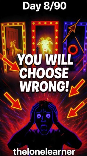 The Monty Hall Problem: Stay or Switch? 🤯 #paradox #day8 #90daychallenge