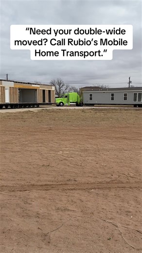 Rubio’s Mobile Home Transport specializes in safe, reliable, and professional transport of double-wide mobile homes, man camps, and oilfield housing. Serving West Texas and surrounding areas, we handle every move with precision, experience, and care—from short hauls to long-distance relocations. #doublewide #cdl #truckdriver #saturday