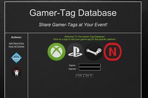 Gamer-Tag Database: Share Gamer-Tags at Your Event!