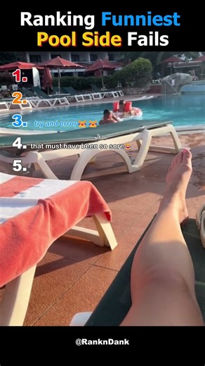 Ranking Funniest Pool Fails 😂 (Wait for #1... 💀) #shorts #funny #fail