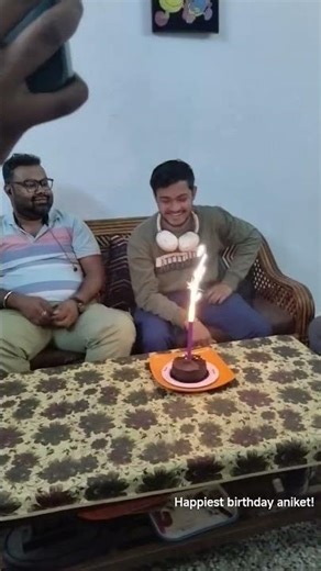 mere naati ka birthday celebration happiest birthday aniket.... 🎊🎉