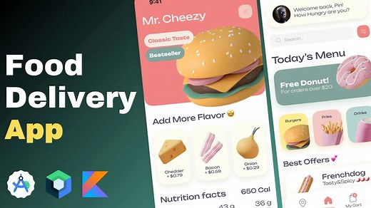 Android Studio 超精美外卖点餐APP界面设计开发【附源码】