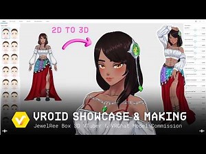 Making a 3D VTuber & VRChat avatar in VRoid Studio【#VRoid Speedsculpt】Commission for JewelReeBox