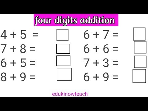 Addition| Addition With Carry Over|Four Digit Addition #additionandsubtraction​ #math​