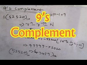 Learn 9's Complement Step by step Explanations
