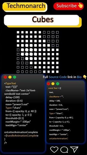 Animated Cubes effect #coding #css #html #javascript #study #students #college #programming