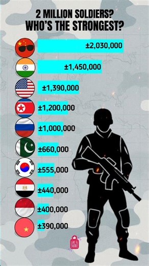 Top 10 Countries with the Largest Military Forces in 2025