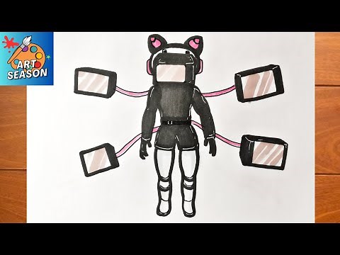 How to Draw Skibidi Toilet Titan TV Woman