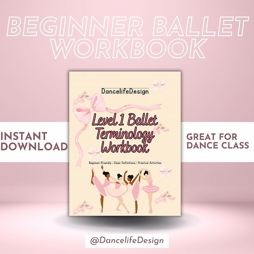 Level 1 Ballet Terminology Workbook | Beginner Ballet Worksheets | Dance Vocabulary Practice | Ballet Theory for Kids | Printable PDF - Etsy