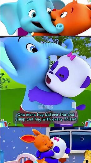 Word Party jump and hug and love them all