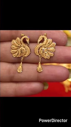 Daily wear gold earrings designs latest collection 22karat hallmarked. Plain gold earrings designs