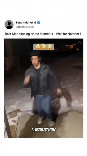 Man Slipping on Ice Funniest Moments 🤣🤣