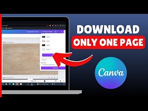 How to Download Just ONE Page from Your Canva Project