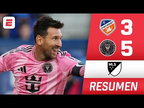 MESSI HIZO SU MAGIA: HAT-TRICK y lideró remontada ÉPICA. INTER MIAMI ganó 5-3 vs FC CINCINNATI | MLS