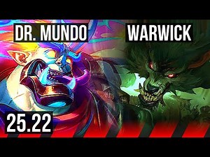 DR. MUNDO vs WARWICK (TOP) | Legendary, 11/2/3 | EUW Master | 25.22