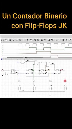 Un contador binario con flip-flops JK #contador #binario #digital