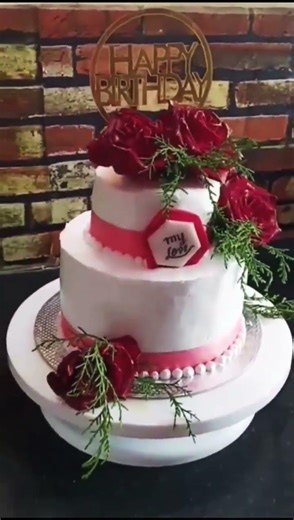 1kg 2tier cake | WhatsApp 9025818787 to place order#tiercake #weddingcakes #engagementcake #brownie