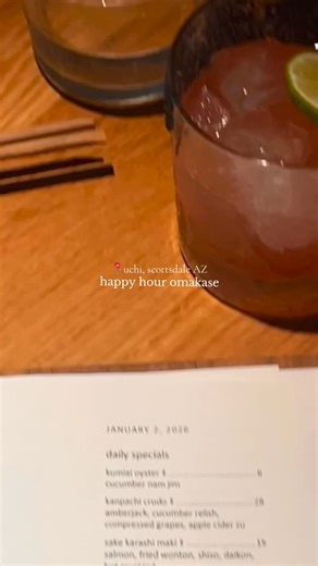 Brandon Johnson on Instagram: "#WeBTravelin to UCHI! this was my first time trying any type of omakase, and i’m glad it was with uchi! this was the BEST meal i’ve had at uchi, would definitely do this again. @uchirestaurants in Scottsdale, AZ. thanks for taking care of us Juliette!!!! #scottsdale dji pocket osmo 3 #arizona content creator #uchi vlog #sushi ugc creator #dinnerwithme dinner review"
