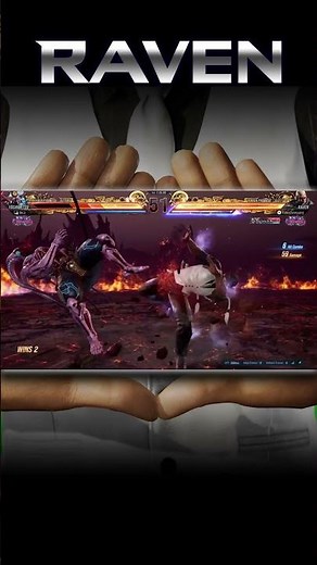 Raven BT B3 whiff/dropped combo setup too tempting to not press on #tekken8 #shorts #tekken8season2