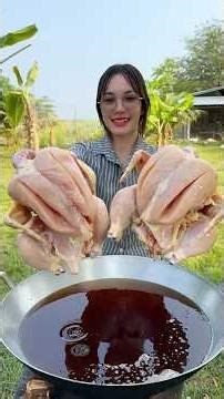 Cooking yummy deep fried chicken braised recipe