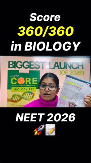 Shalini Raj | Final yr MBBS 🩺 on Instagram: "Comment ‘core’ for the BOOK📘🚀 and get Free Biology PYQs on my Telegram Channel !! Boost you Biology score in the last 3 months to 300+ . . . . . . . . . #neet #neetexam #mbbs #medico #biology"