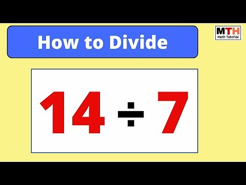 14 divided by 7, 14÷7
