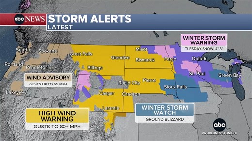 69K views · 887 reactions | Winter storm warnings remain in effect for parts of West Virginia and Virginia as heavy snow slams the Mid Atlantic. Meanwhile, an atmospheric river is set to blast the Pacific Northwest with flooding, strong winds and snow. Ginger Zee has the forecast. https://abcnews.link/KWpcDWI | ABC World News Tonight with David Muir | Facebook