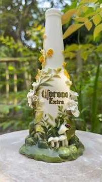 I Created a Nature-Inspired Art Wine Bottle | Do You Think It’s Beautiful? #ceramicart #ceramic #陶瓷