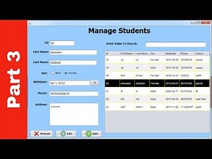 JAVA - Student Information System Project In Java Using NetBeans With Source Code | Part 3