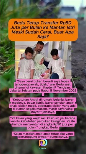 Bedu Tetap Transfer Rp50 Juta per Bulan ke Mantan Istri Meski Sudah Cerai,Buat Apa Saja? #fypyoutube