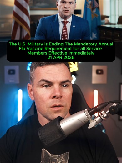 The U.S. Military is Ending The Mandatory Annual Flu Vaccine Requirement for all Service Members Effective Immediately. #militarytiktok