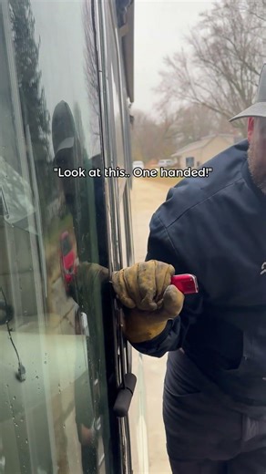 Throwback to this RV windshield job. Bigger glass, bigger challenge, done right. #shorts #rvlife