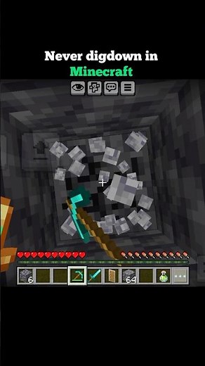 🥶Never dig down😮‍💨 in Minecraft || #minecraft #usashorts #usa #gaming #shorts