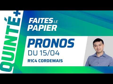 PRONOSTICS QUINTÉ+ DU MERCREDI 15 AVRIL : JAG ROYAL PEUT REFAIRE PARLER DE LUI