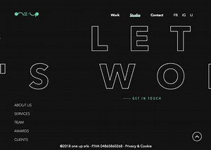 Footer design - One Up Studio - Awwwards