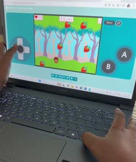 Microsoft MakeCode Arcade- Reyaan’s fruit collector Microsoft arcade