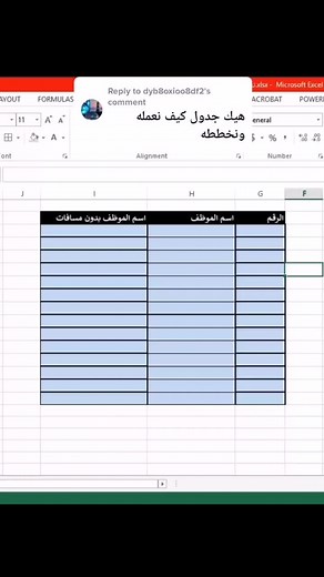 تعليم تخطيط الجدول في الإكسل بشكل سهل
