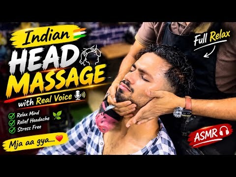 Indian Head Massage 💆‍♂️ Full Relaxation | Real Voice ASMR | Mind & Body Relax