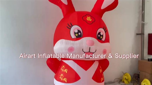 Printing Pattern Activity Decoration Inflatable Giant Bunny Mascot,inflatable Rabbit Animal Balloon