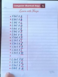 Computer Shortcut Keys #reels #learnwithhaya | Learn with Haya