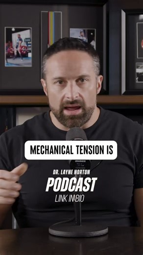 Layne Norton, PhD on Instagram: "Mechanical Tension is a KEY to Building Muscle But many people totally misunderstand mechanical tension Mechanical tension isn’t just about lifting heavy. It’s about the force your muscle experiences OVER TIME. You get mechanical tension two ways: • Active tension (muscle contracting) • Passive tension (muscle being stretched) And the part most people miss: Mechanical tension is cumulative. A single max rep produces very high tension — but hypertrophy isn’t drive
