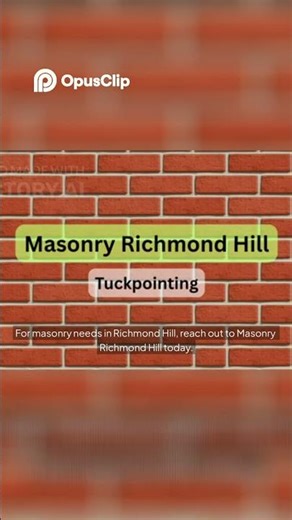 Masonry Richmond Hill tuckpointing