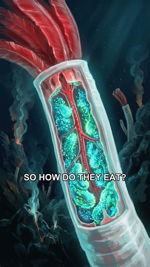 How do tube worms eat without a mouth?
