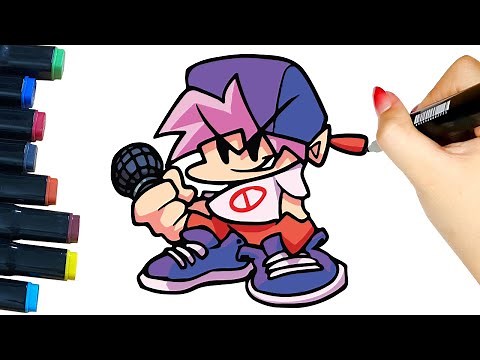 How to Draw B-SIDE from Friday Night Funkin Mod - B-Side Remixes fnf